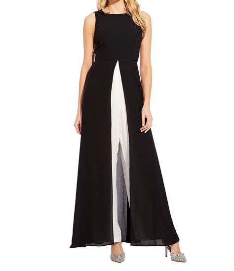 adrianna papell jumpsuit petite|adrianna papell jumpsuit with overlay.